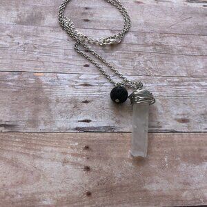 Rose Quartz Wire Wrap Necklace